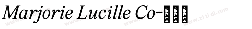 Marjorie Lucille Co字体转换